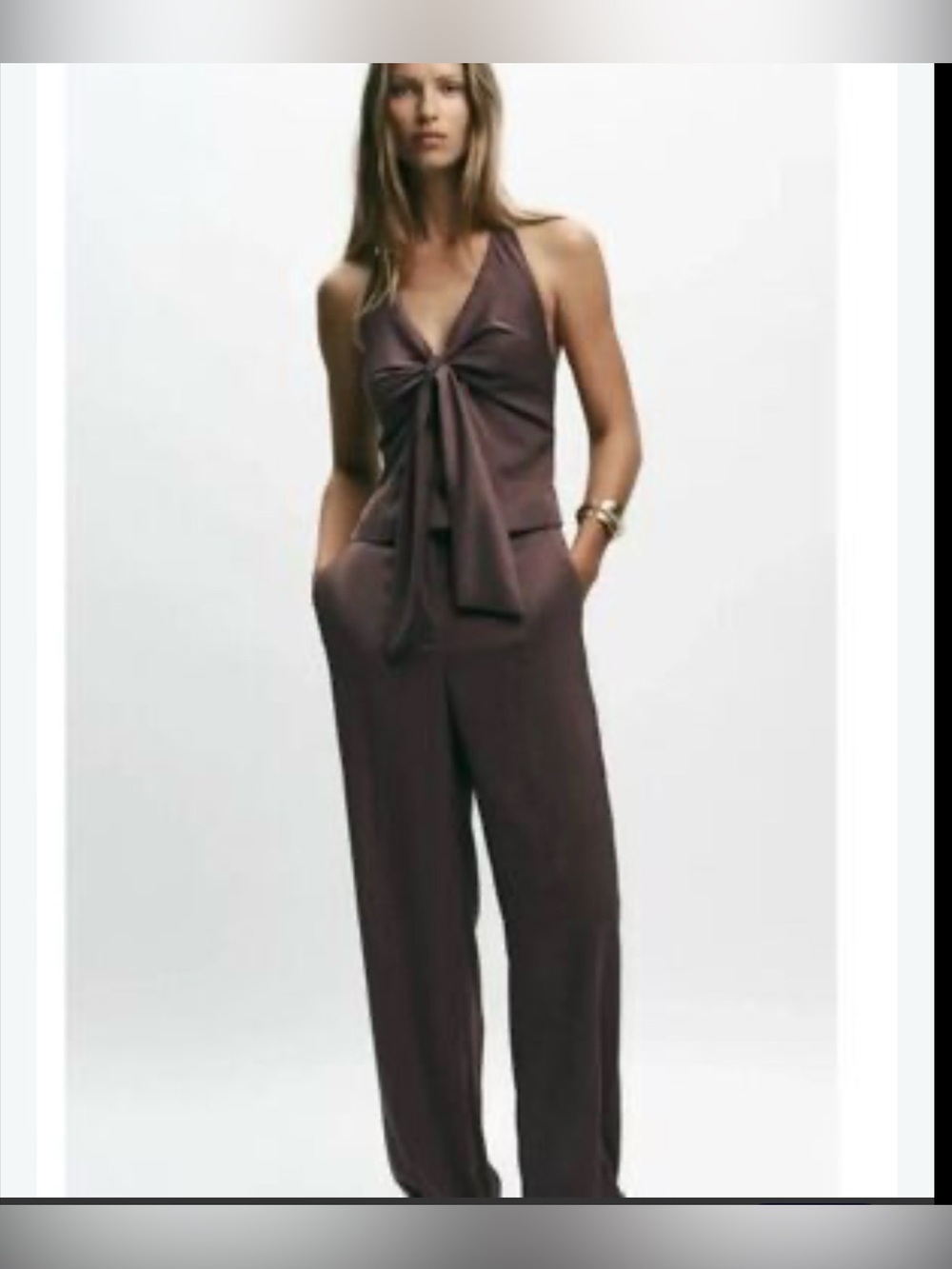 Zara long Sleeveless Midi jumpsuit